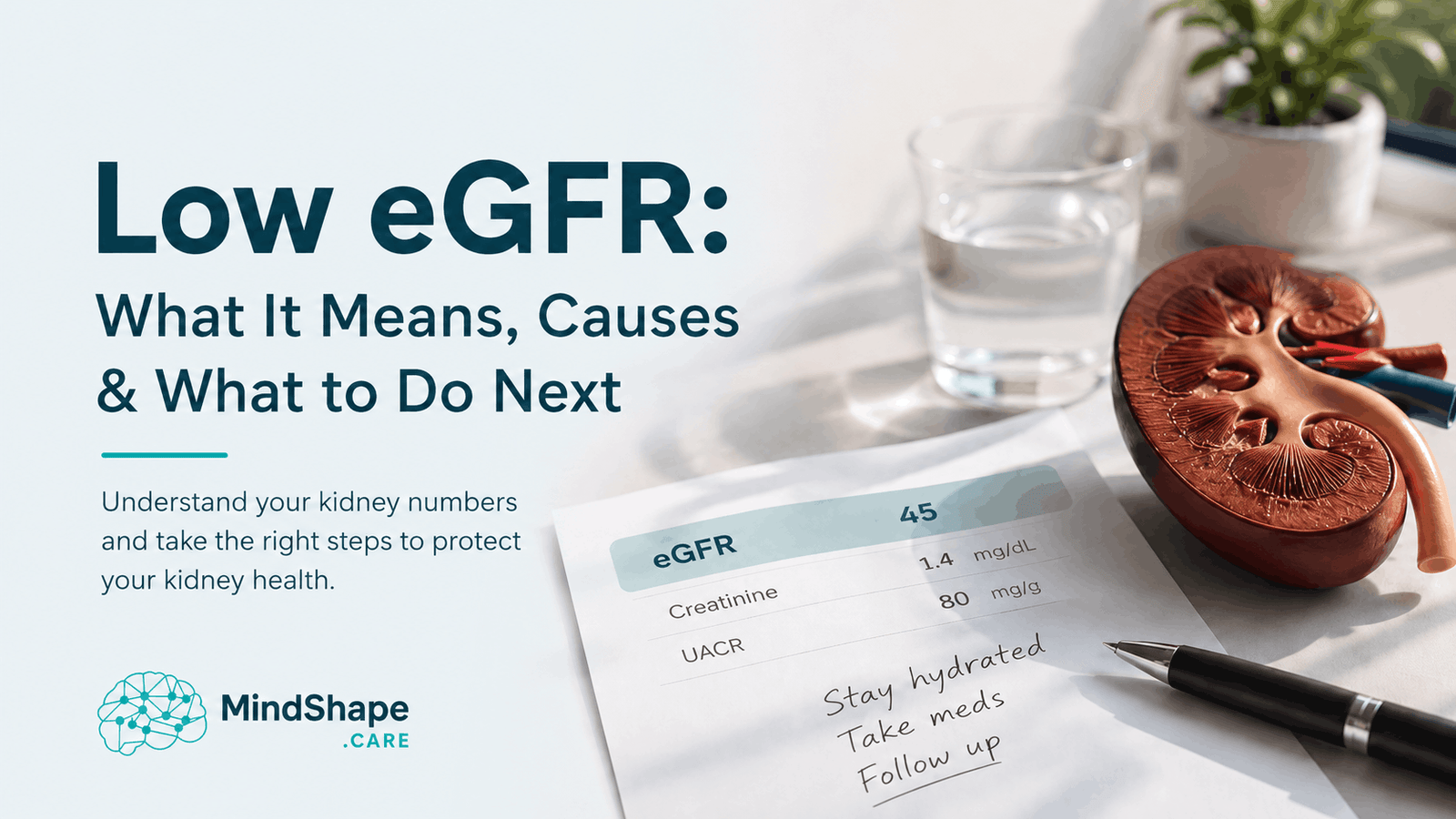 Low eGFR blood test results, causes, kidney function and next steps